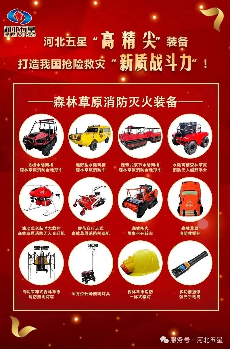 河北五星“高、精、尖”森林草原消防滅火裝備，打造我國搶險(xiǎn)救災(zāi)“新質(zhì)戰(zhàn)斗力”